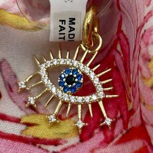 Anthropologie Jewelry Bracelet Charm Sparkle Spirit Eye NEW